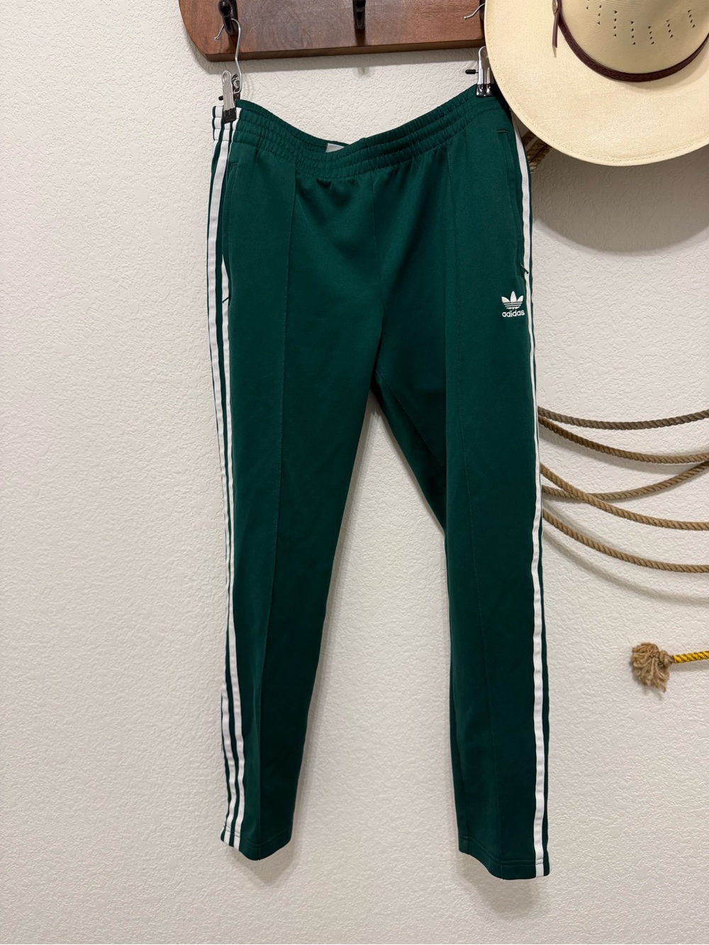 Adidas Originals SST Classic Track Pants - Forest Green / White - Women's M